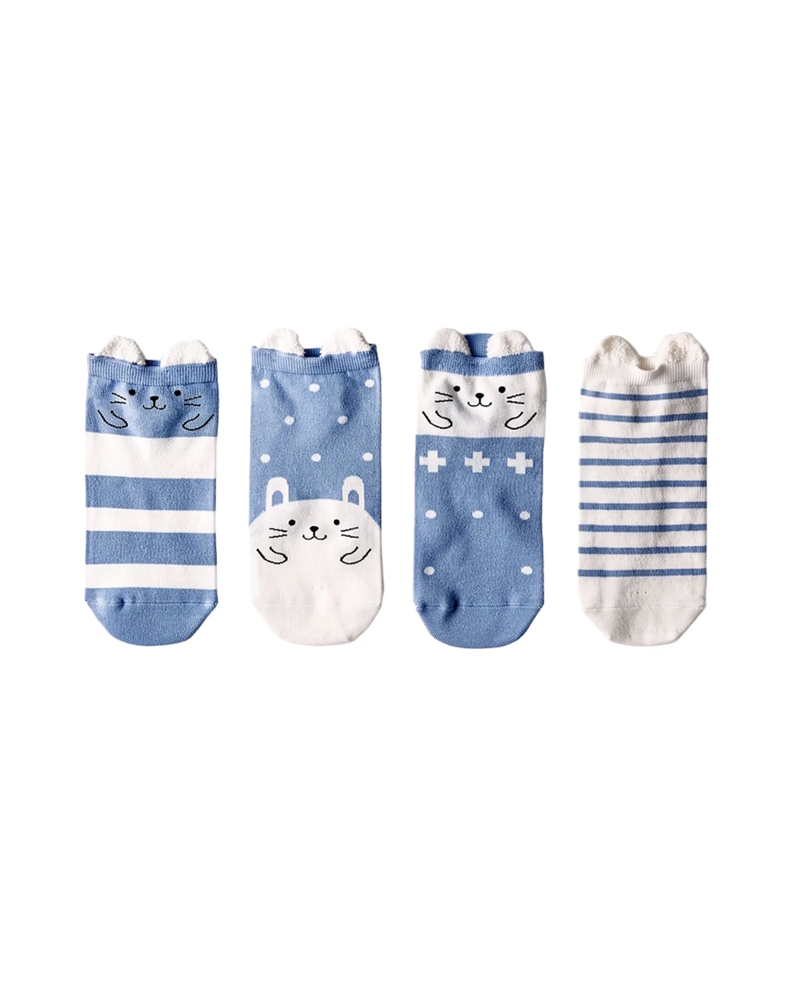 Bunny Stripe No-Show Socks — image 1