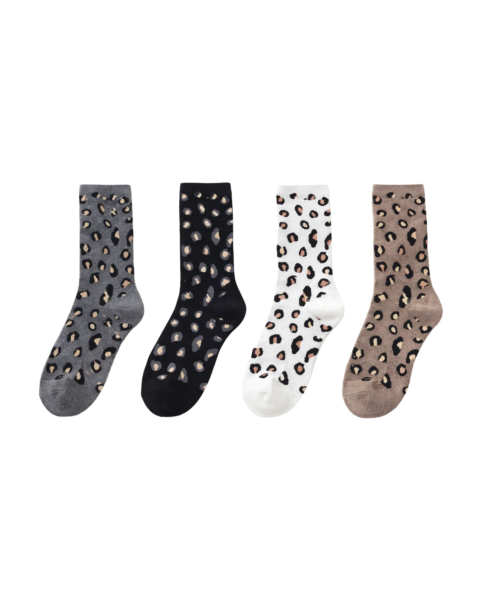 Leopard Print Crew Socks — image 1