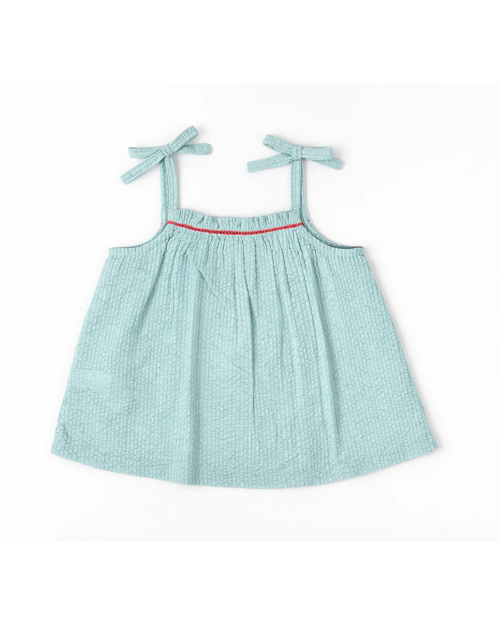 Mint Seersucker Tie Sundress — image 1