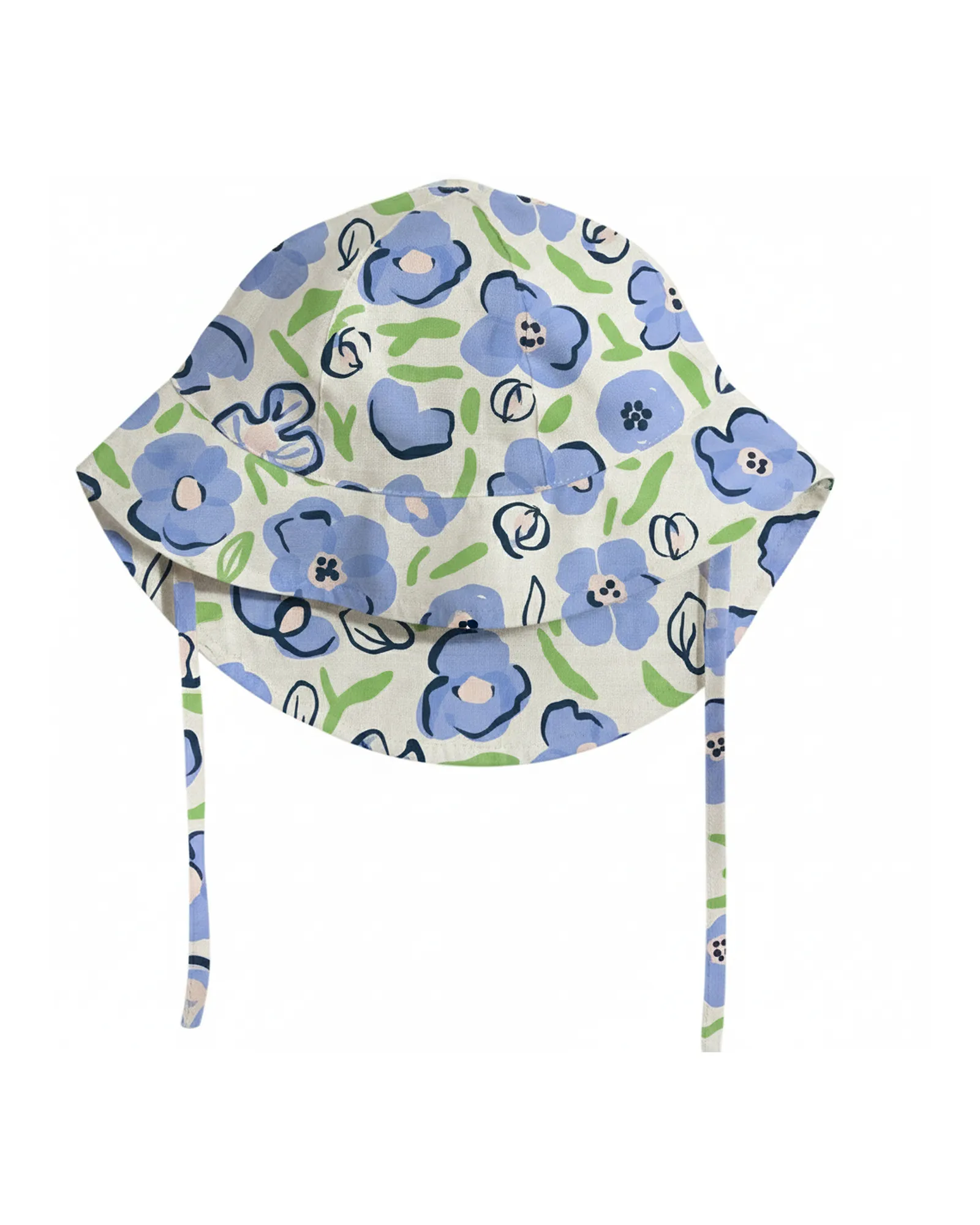Blue Floral Sun Hat — image 1