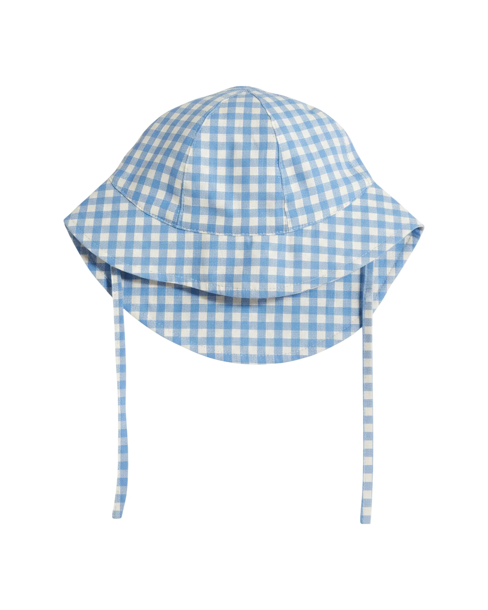 Blue Gingham Sun Hat — image 1