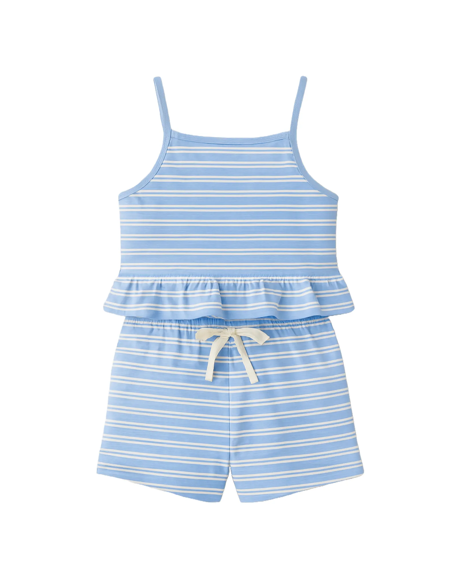 Blue Stripe Ruffle Tankini Set — image 1