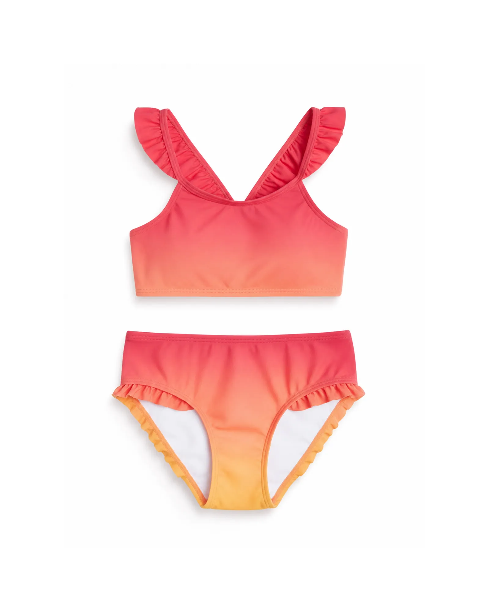 Coral Ruffle Bikini Set — image 1