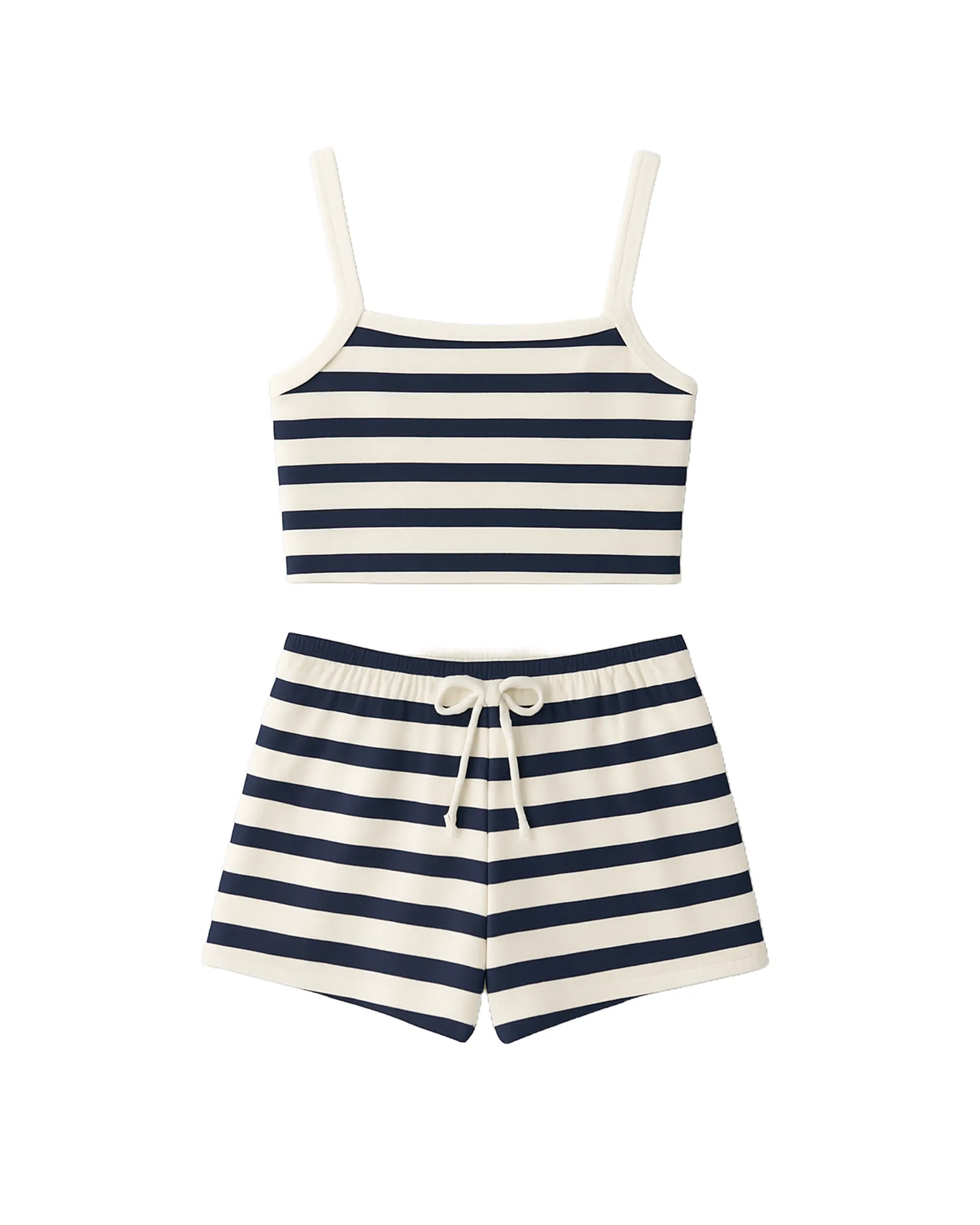 Navy Stripe Tank & Shorts Set — image 1