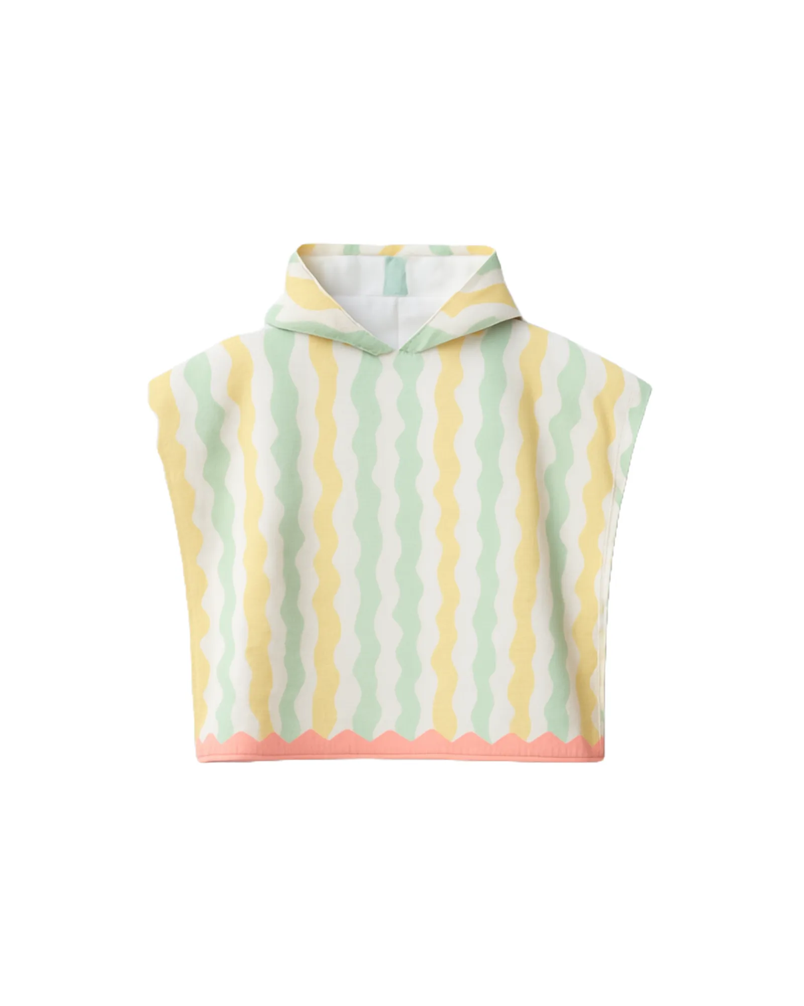 Pastel Stripe Hooded Poncho — image 1