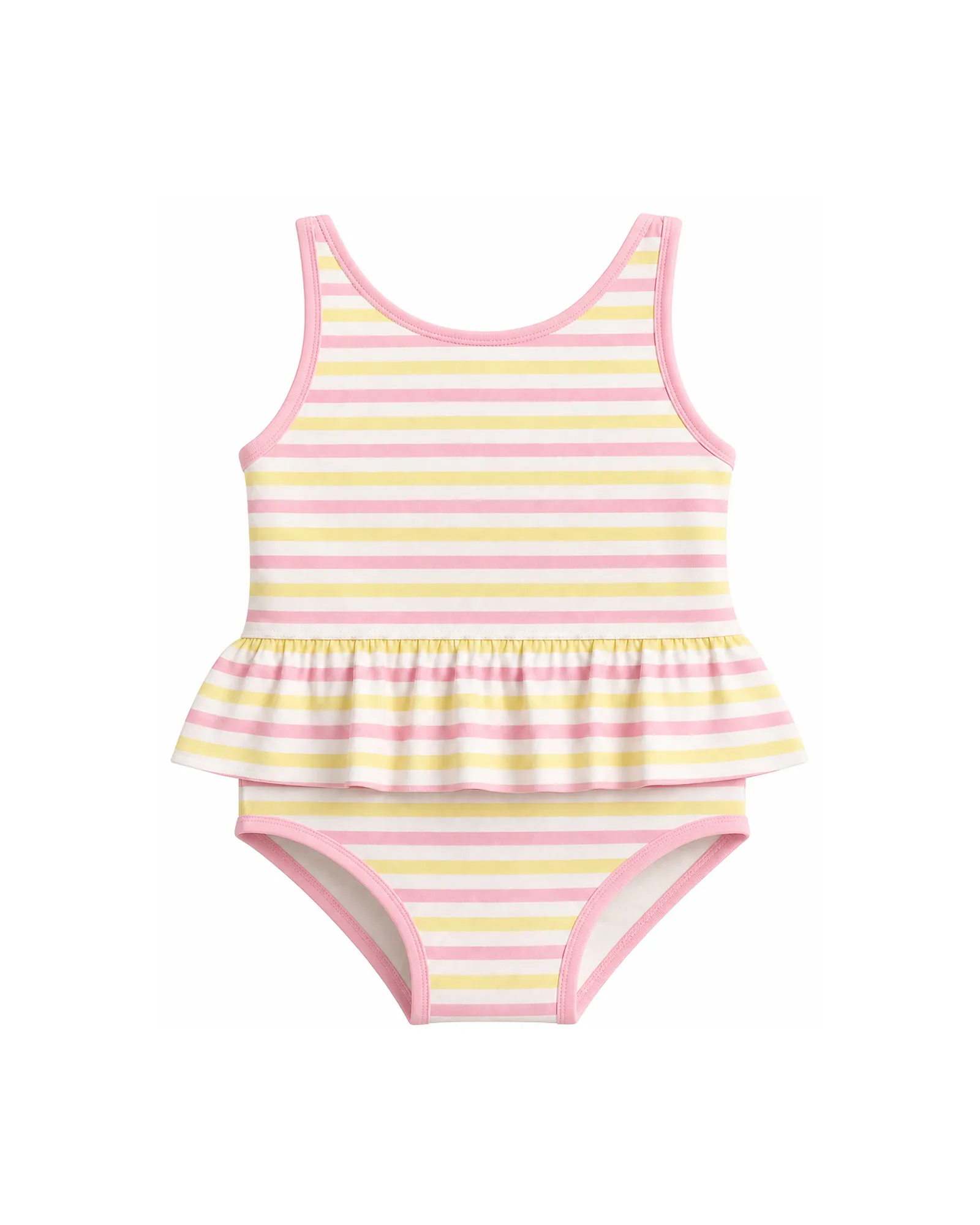 Rainbow Stripe Ruffle Tankini Set — image 1
