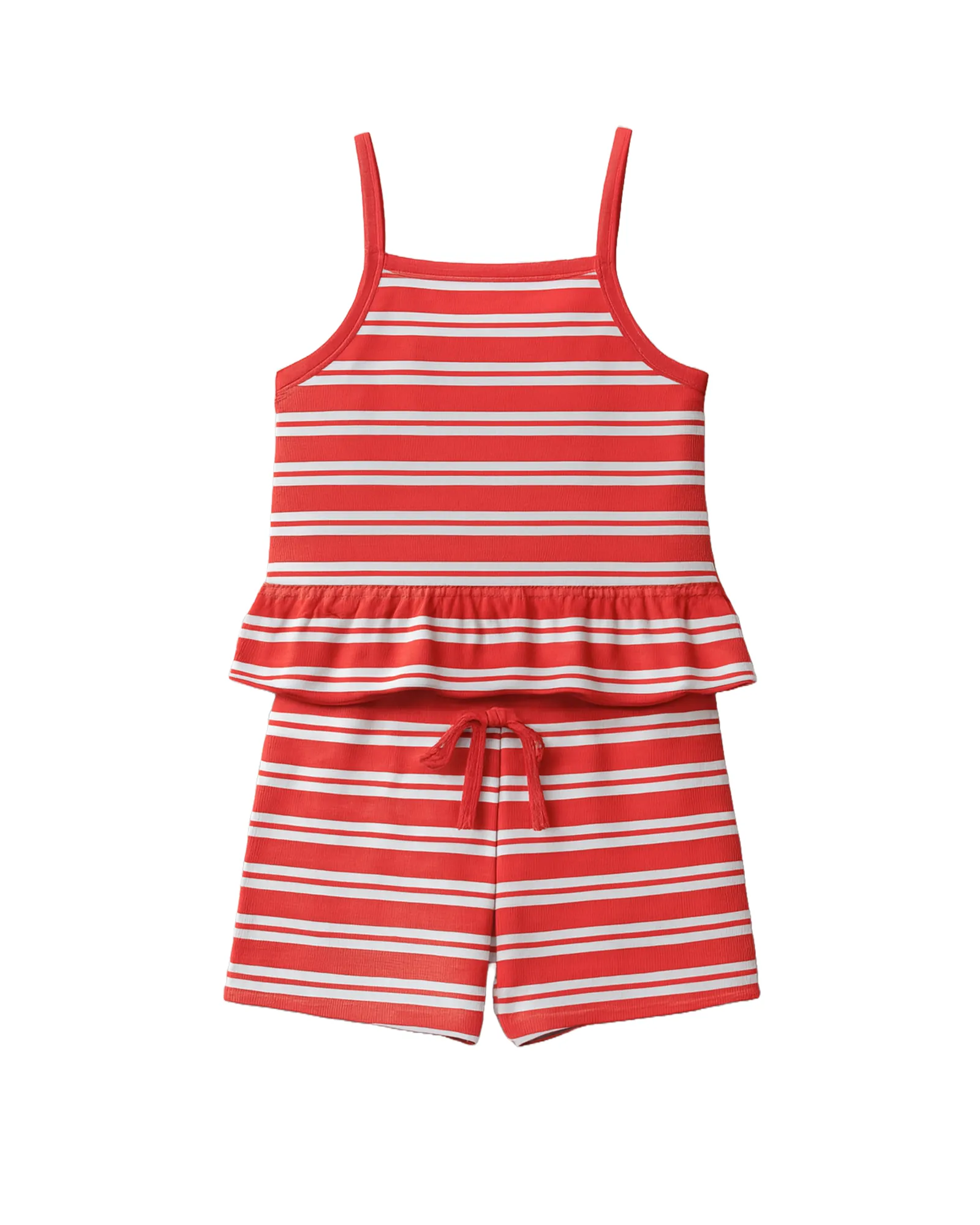 Red Stripe Ruffle Tankini Set — image 1