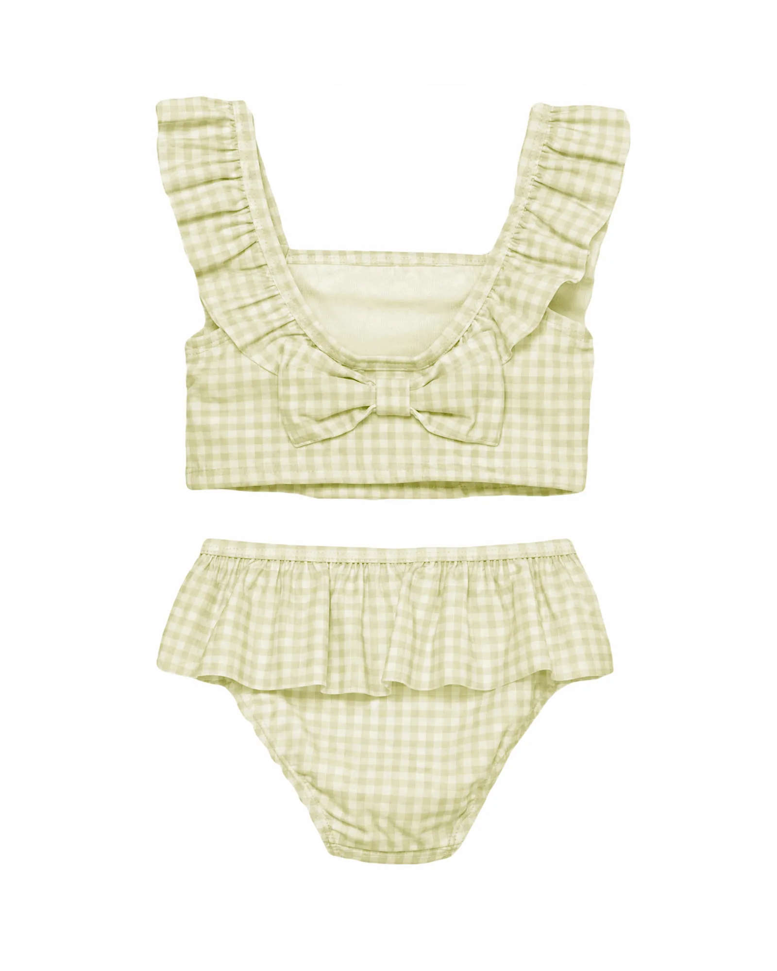 Yellow Tiered Ruffle Swimsuit — image 1