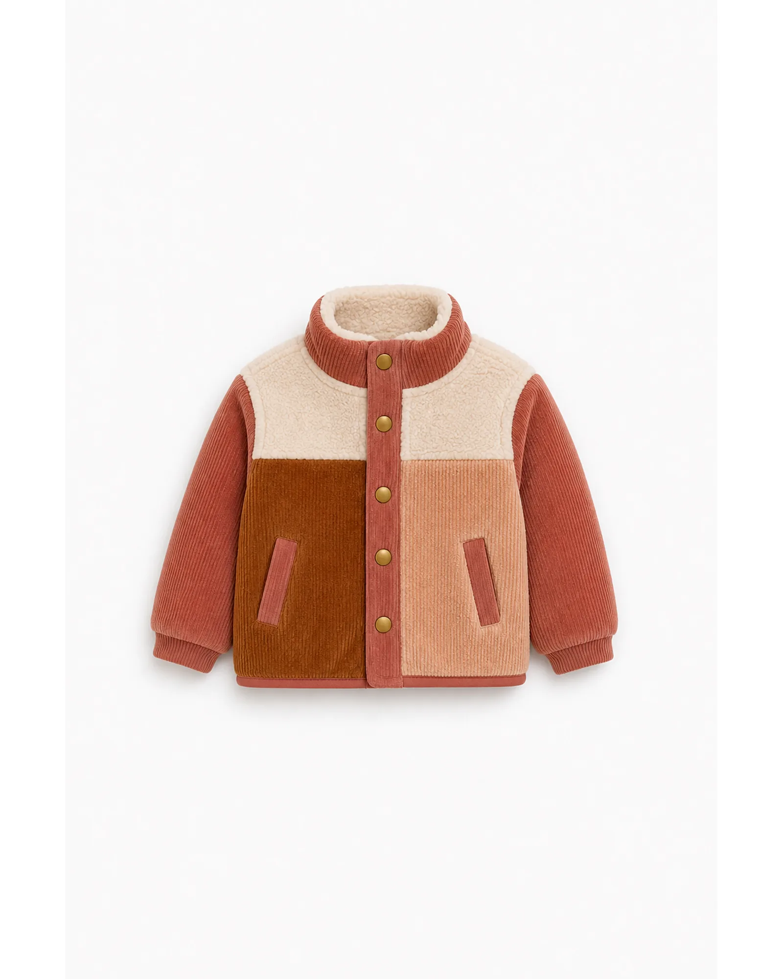 Colourblock Corduroy Sherpa Jacket — image 1