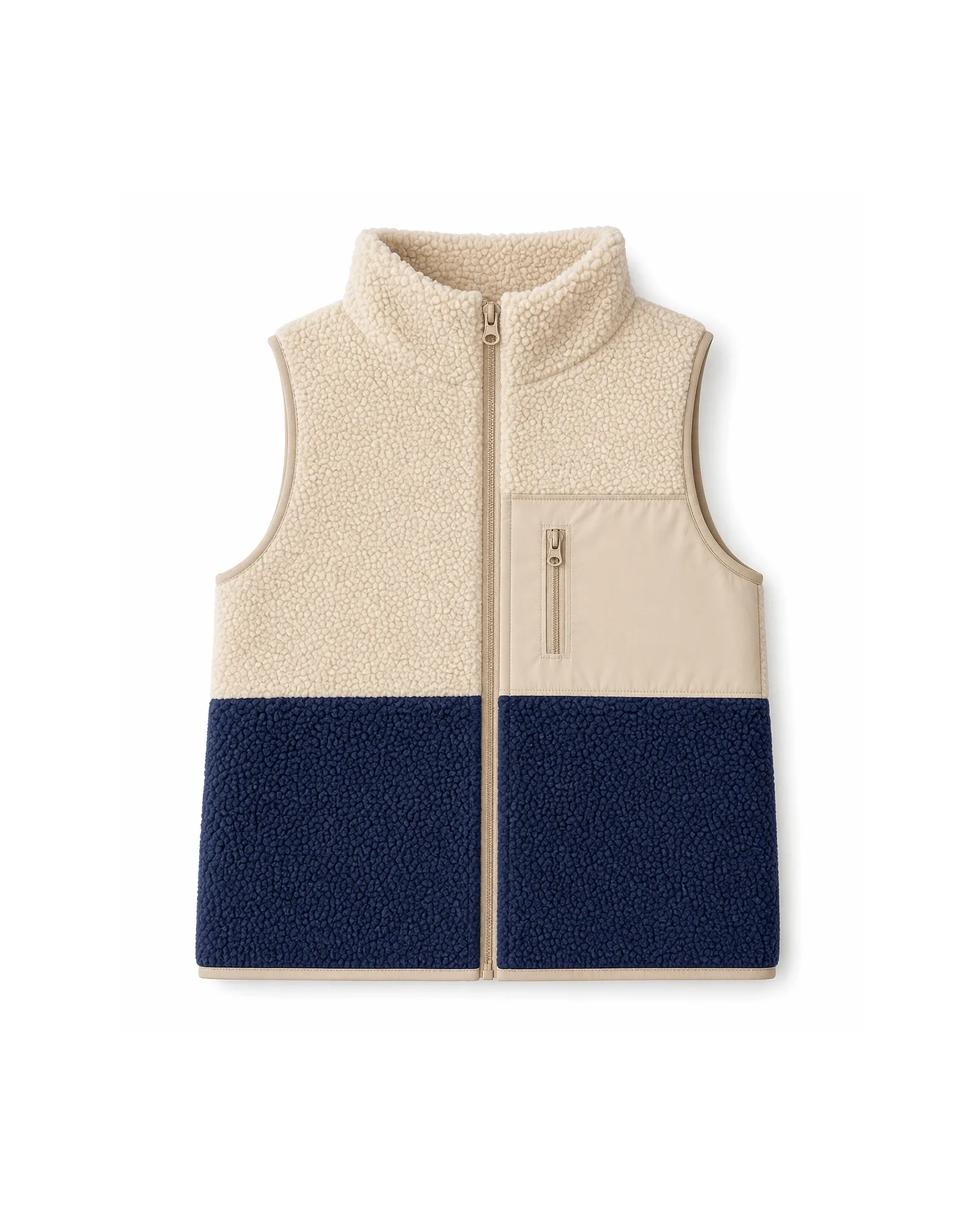 Colourblock Sherpa Vest — image 1