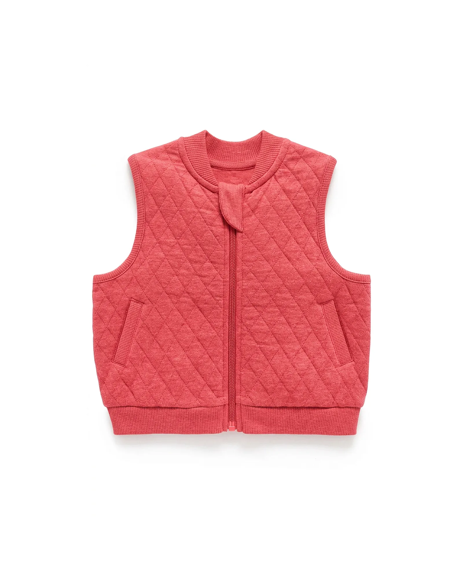 Coral Quilted Vest — image 1