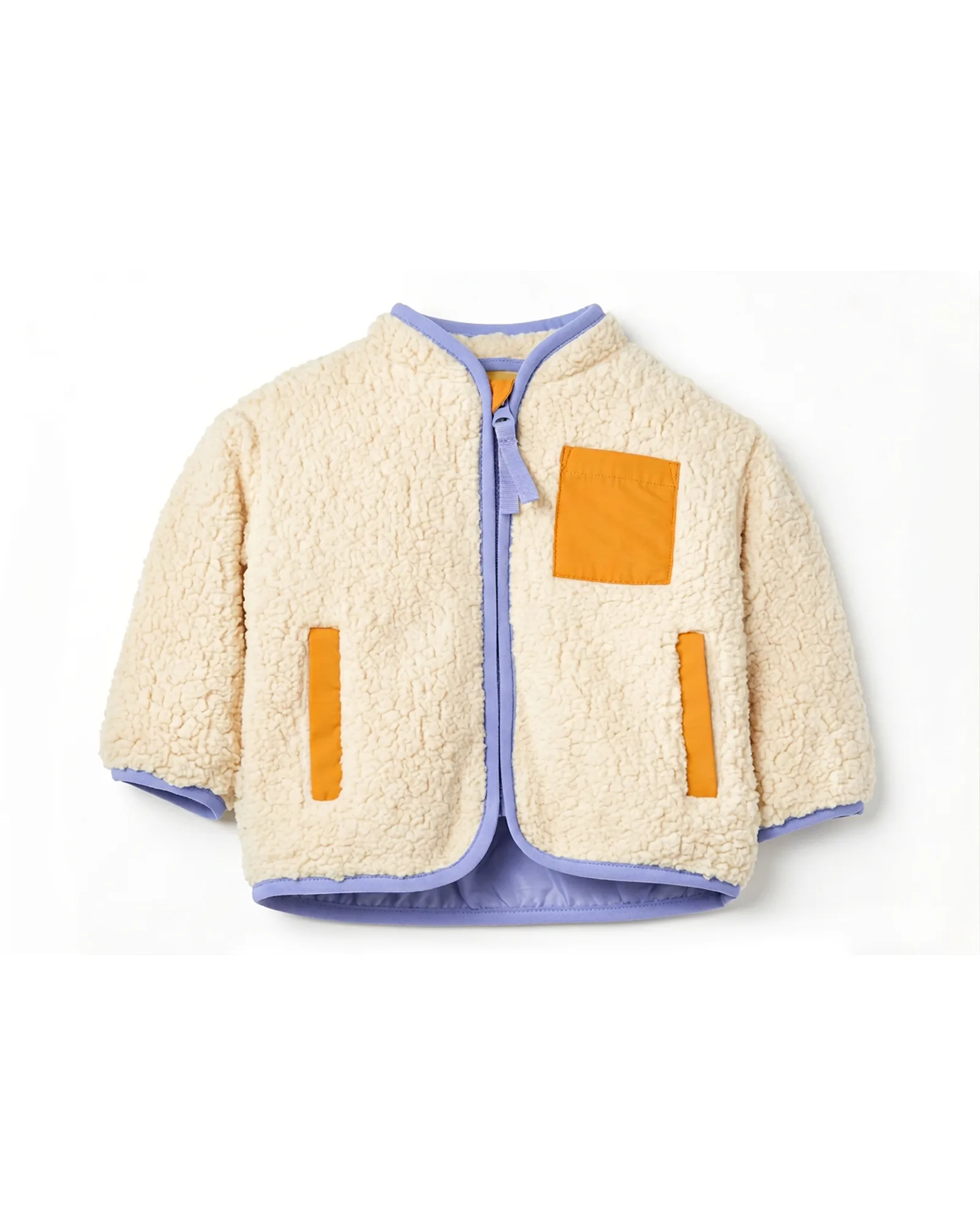 Cream Sherpa Contrast Pocket Jacket — image 1