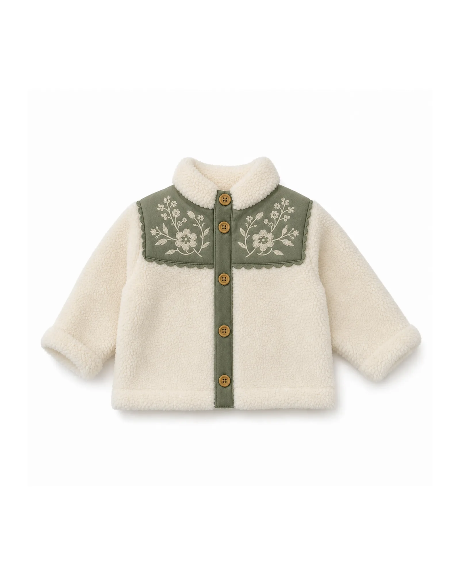Floral Yoke Sherpa Jacket — image 1