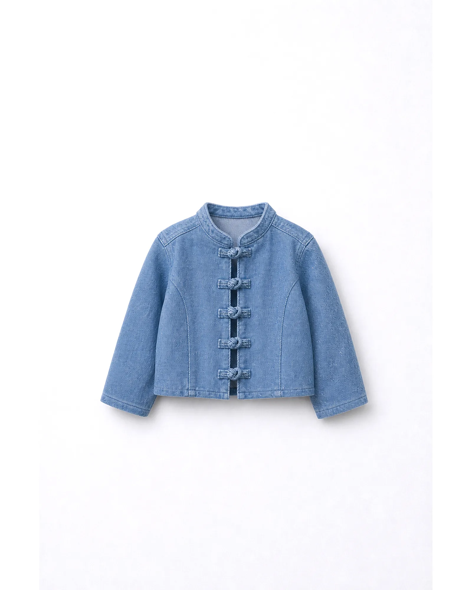 Knot Button Denim Jacket — image 1