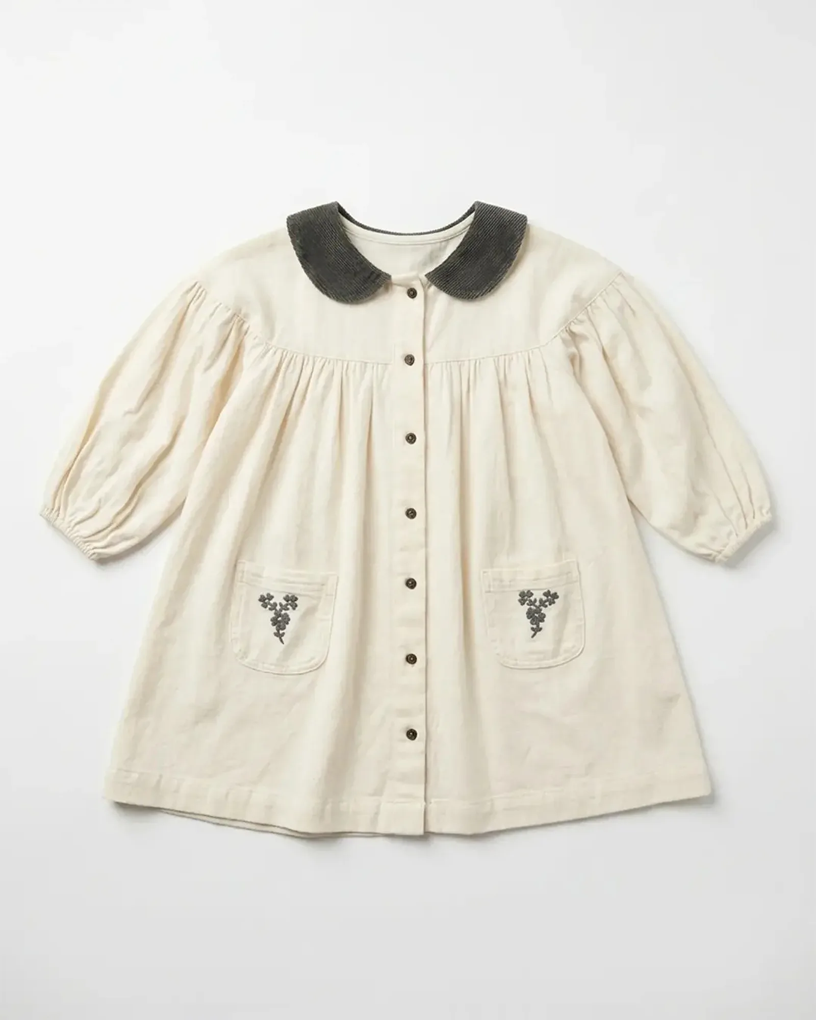 Muslin Contrast Collar Dress — image 1