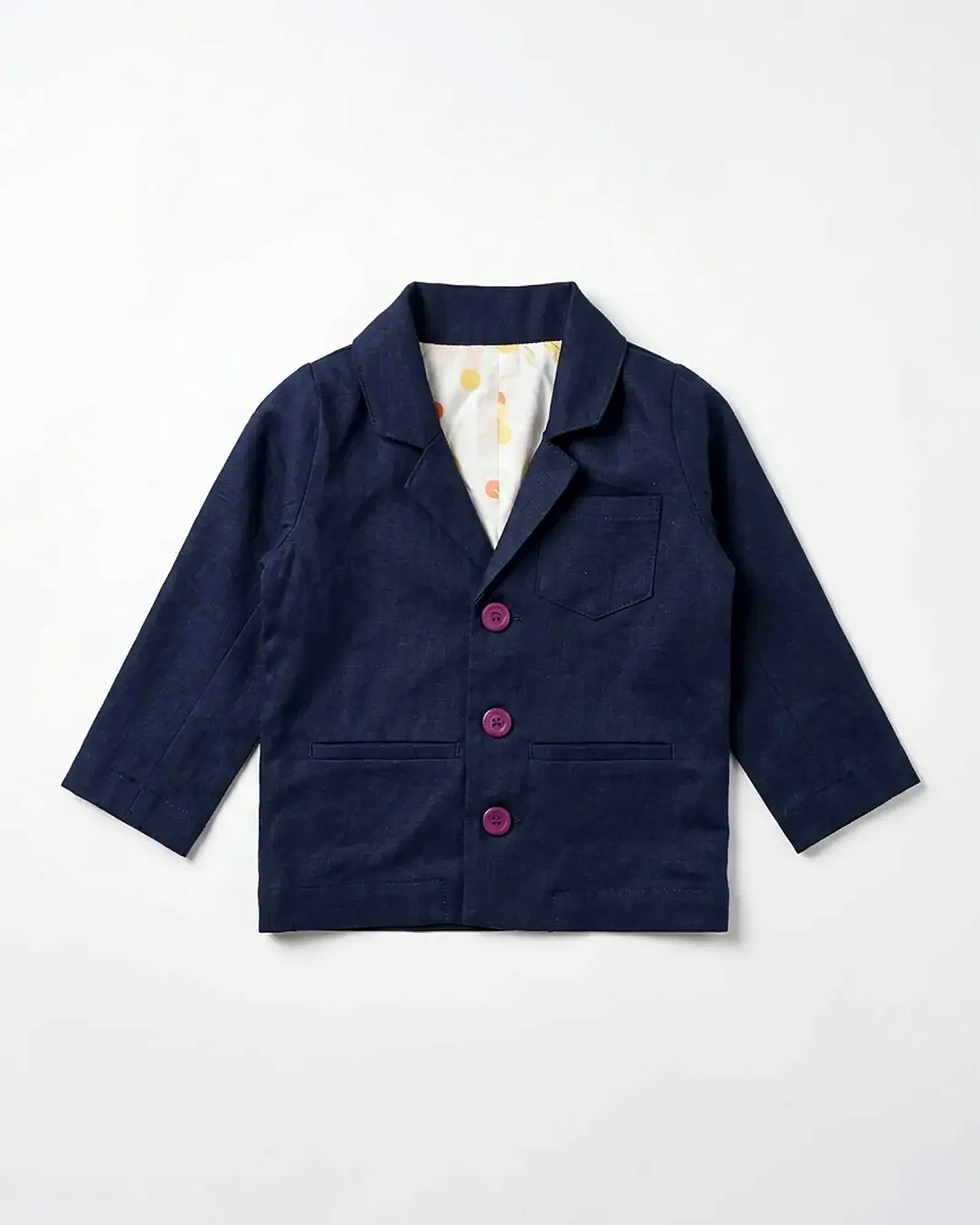 Navy Linen Blazer — image 1
