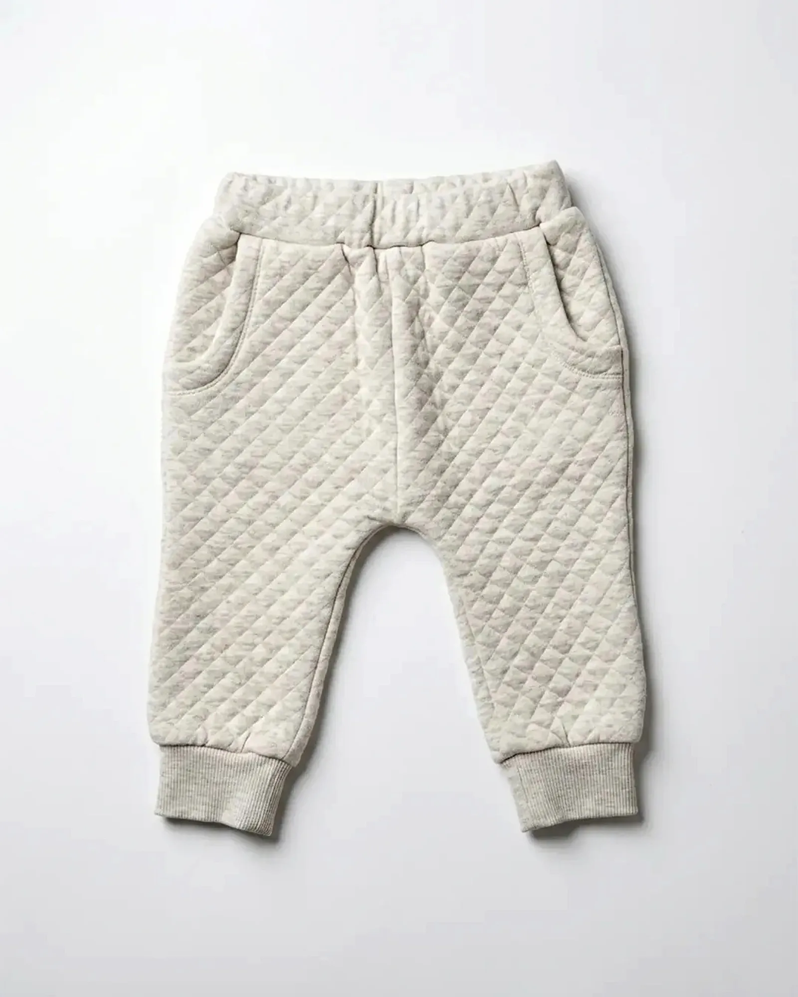 Quilted Grey Joggers — image 1